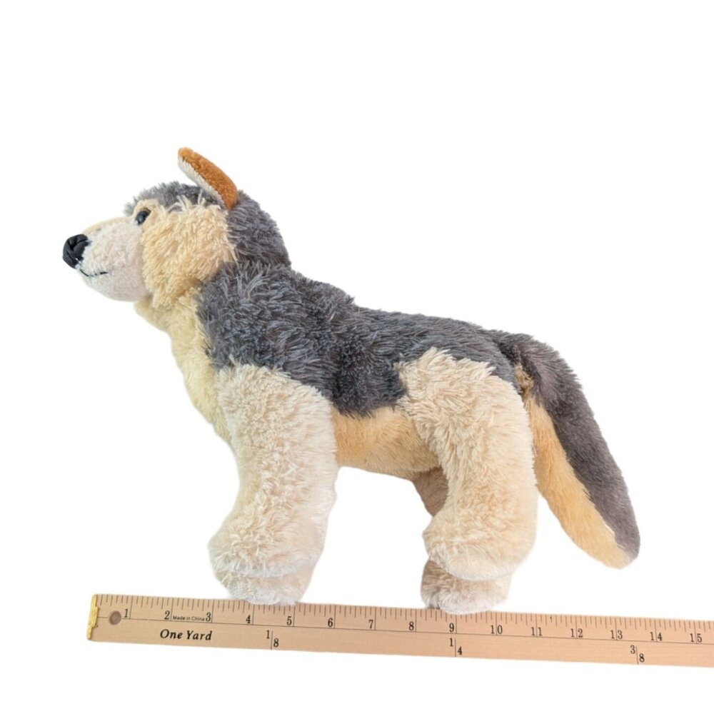 Aurora Timber Wolf Plush 12" Long Stuffed‎ Animal Toy Gray Cream Standing 2017 - Picture 8 of 8